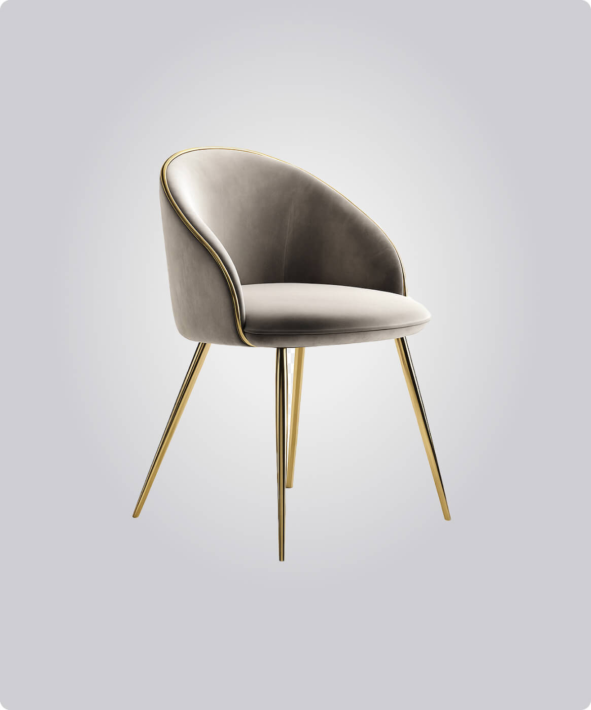 Luxe Arc Velvet Chair